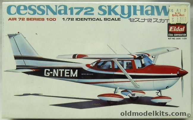 Eidai 1/72 Cessna 172 Skyhawk, 005-100 plastic model kit